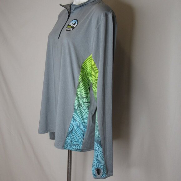Missoula Marathon 1/2 Zip Long Sleeve Sport Running Tee Women's XL XLarge - Picture 3 of 9